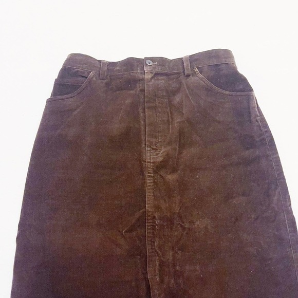 Dressbarn Brown Cord A Line Full Skirt Style 84642416 SZ6 - Picture 3 of 6